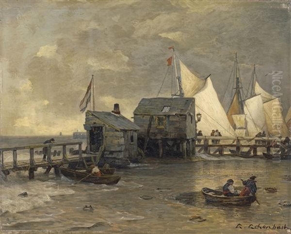 Landing Stage With Sailing Ships - view 1