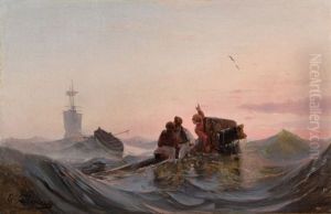 Rettung Der Schiffbruchigen by Andreas Achenbach