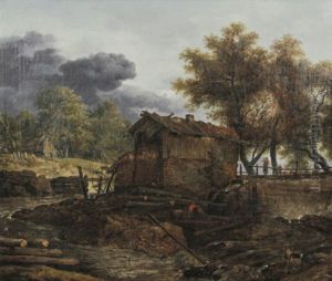 Muhle Am Bach by Andreas Achenbach