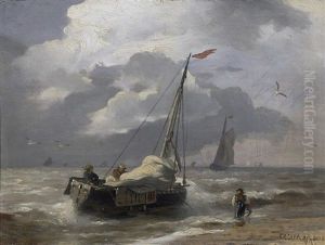 Heimkehrende Fischer by Andreas Achenbach