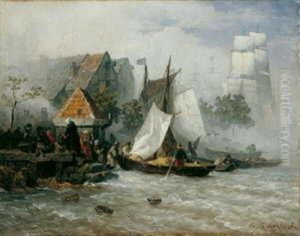 Fischerboote An Der Mole