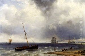 Boote Am Strand by Andreas Achenbach
