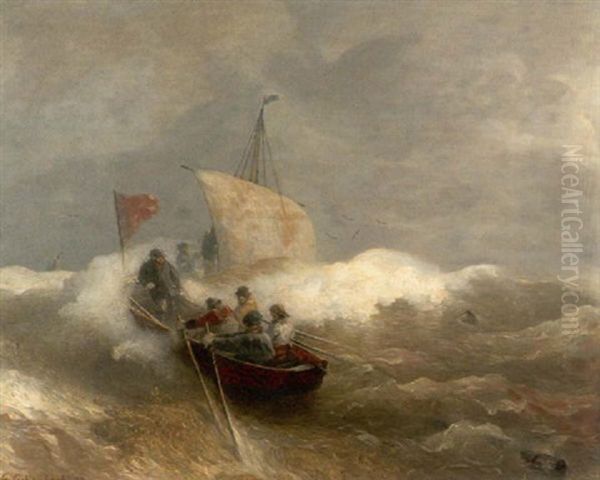 Kustenfischer Auf Sturmischer See - view 1