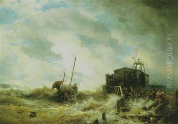 Sturm An Der Mole Von Vlissingen - view 1