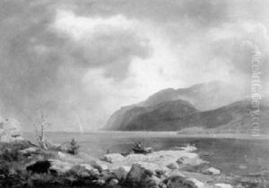 Abziehendes Gewitter Uber Einer Seelandschaft