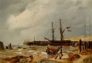 A Coastal Landscape With Fisherfolk by Andreas Achenbach