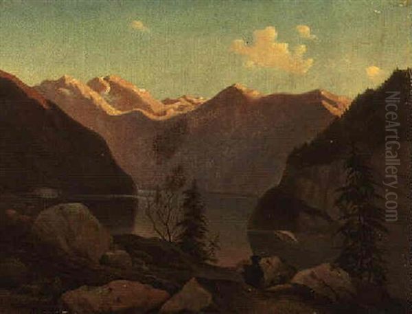 Painting En Plein Air In The Alps - view 1