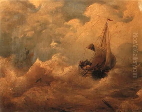 A Fishing Boat In Rough Sea - view 1