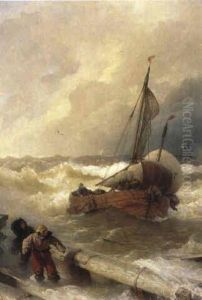 Das Lotsenboot by Andreas Achenbach