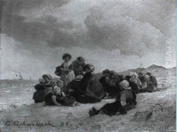 Fischerfrauen Mit Ihren Kindern Am Strand - view 1