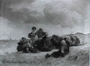 Fischerfrauen Mit Ihren Kindern Am Strand Fischerfrauen Mit Ihren Kindern Am Strand