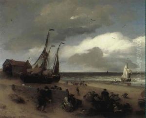 Hollandische Kustenlandschaft by Andreas Achenbach