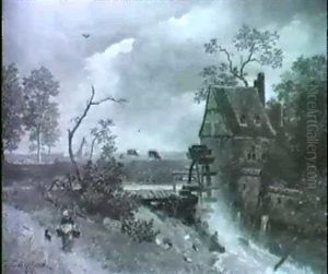 Rheinische Landschaft by Andreas Achenbach