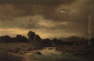 Flusslandschaft by Andreas Achenbach