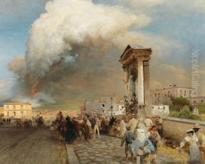 The Eruption Of Vesuvius by Oswald Achenbach