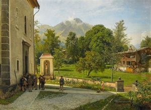 Sonntag In Sudtirol by Oswald Achenbach
