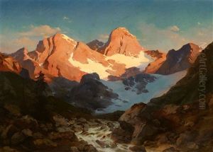 Alpenglow by Oswald Achenbach
