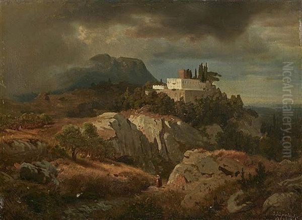 Campagna Landscape With A Castle - view 1