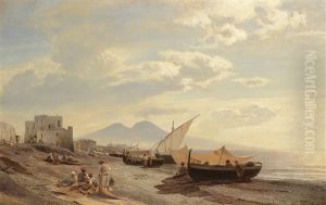 Vue De Naples by Oswald Achenbach