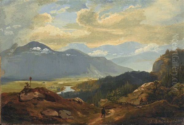 Alpine Valley With River - view 1