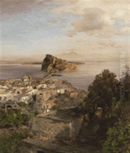 Blick Uber St. Angelo, Das Castello Aragonese Und Den Vesuv