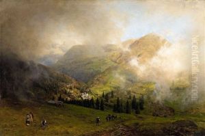 View Of Rigi by Oswald Achenbach