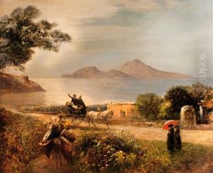 Widok Capri Z Zatoki Neapolitanskiej by Oswald Achenbach