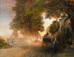 The Vigna Barberini On The Palatin In The Evening