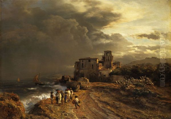 Abziehender Sturm An Der Italienischen Kuste - view 1