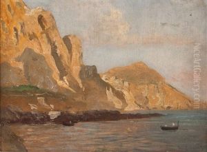 Italienische Landschaft (study) by Oswald Achenbach