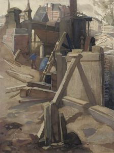 Construction Site At The Rijksmuseum, Amsterdam by Johannes J. Aarts