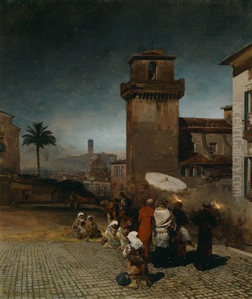 Nachtliche Feier In San Pietro In Vincoli In Rom - view 1