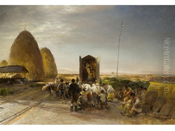 Zelebrierung Eines Messgottesdienst In Weiter Campagna-landschaft - view 1