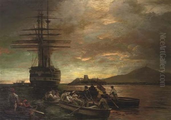 Das Gespensterschiff: Taking The Tender To Shore In The Bay Of Naples - view 1