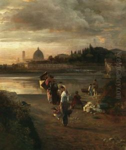 Blick Uber Den Arno Auf Florenz