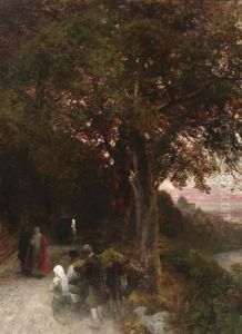 Auf Der Strasse Zum Castell Gandolfo by Oswald Achenbach