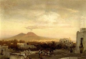 Sunset Over Naples by Oswald Achenbach