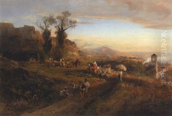 Italienische Gebirgslandschaft (bei Montefiascone?) - view 1