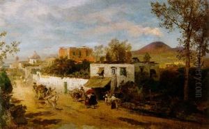 Bauern Auf Einer Landstrase Bei Pompeji