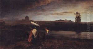 The Pilgrimage To Rome by Oswald Achenbach