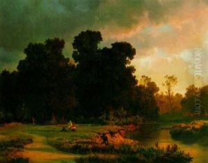 A Landscape At Dusk A Landscape At Dusk
