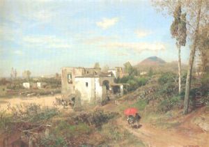 Ansicht Auf Den Vesuv by Oswald Achenbach