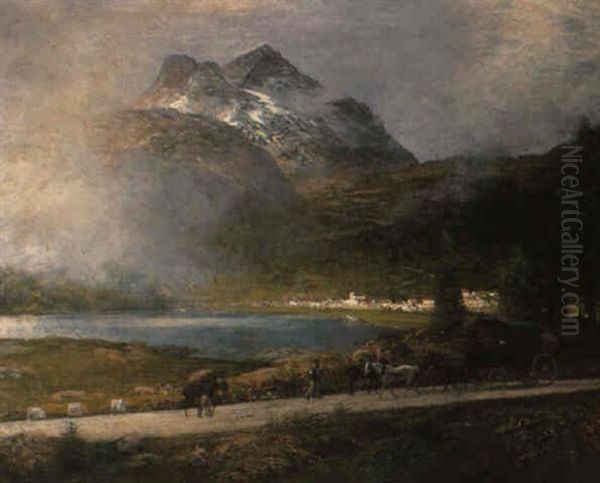 Der Julierpass Mit Dem Dorf Silvaplana - view 1