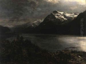 Abend Am Alpensee