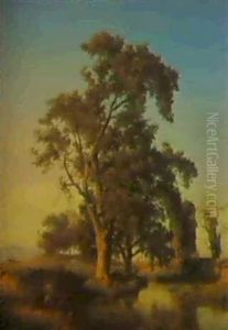 Weiherlandschaft Mit Eiche by Oswald Achenbach