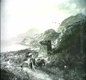 Italienische Kustenlandschaft by Oswald Achenbach