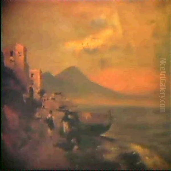 Italienische Strandlandschaft Mit Figurenstaffage - view 1