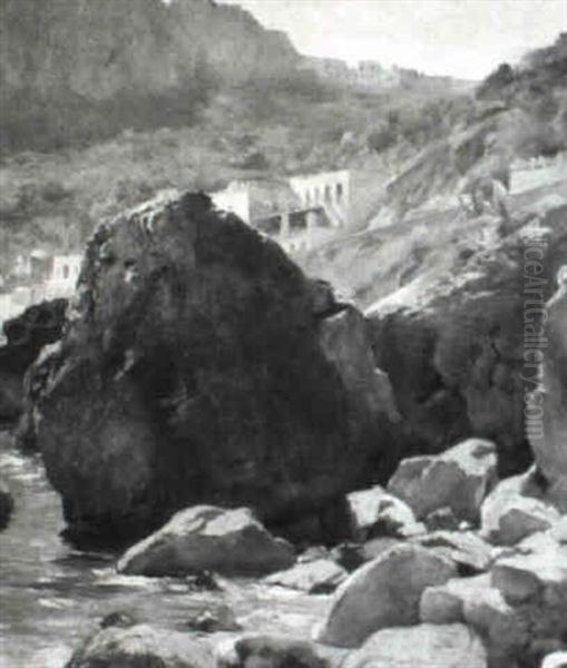 Mountain Road By The Shore - view 1