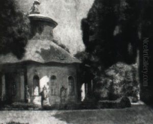 Japanisches Haus Im Mondschein by August Achtenhagen