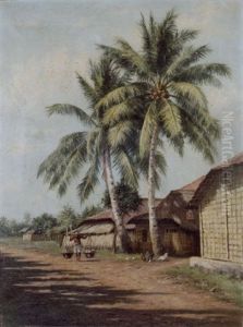 On A Sandy Road In A Desa, Indonesia by Gerard van Achterberg